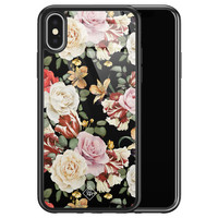 Casimoda iPhone X/XS glazen hardcase - Flowerpower