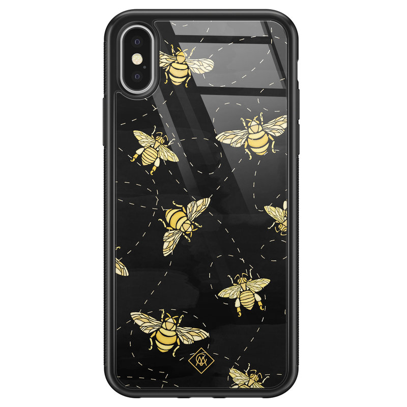 Casimoda iPhone X/XS glazen hardcase - Bee yourself