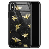 Casimoda iPhone X/XS glazen hardcase - Bee yourself