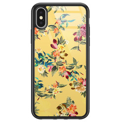 Casimoda iPhone X/XS glazen hardcase - Florals for days