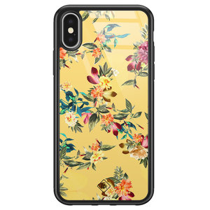 Casimoda iPhone X/XS glazen hardcase - Florals for days