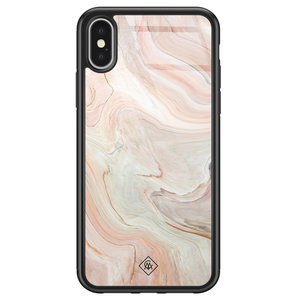 Casimoda iPhone X/XS glazen hardcase - Marmer waves