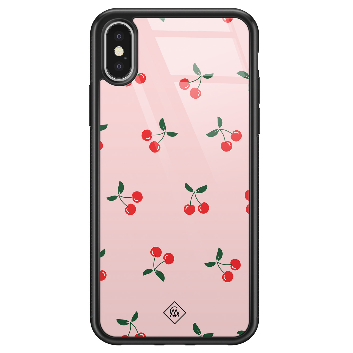 iPhone X XS glazen hardcase Kersjes