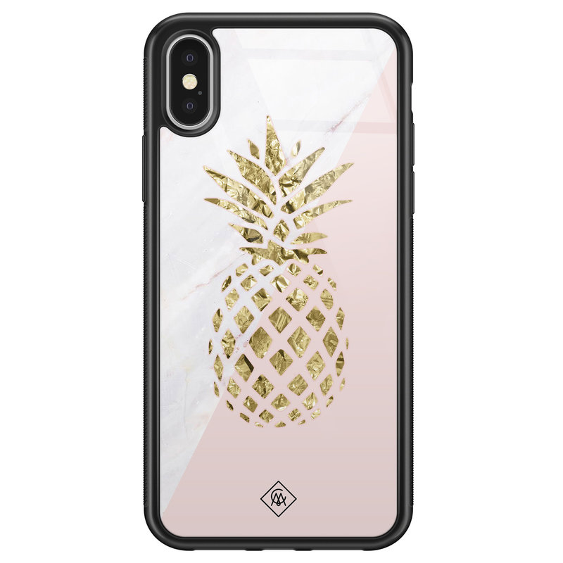 Casimoda iPhone X/XS glazen hardcase - Ananas