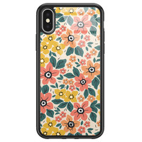 Casimoda iPhone X/XS glazen hardcase - Blossom