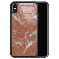 Casimoda iPhone X/XS glazen hardcase - Marble sunkissed