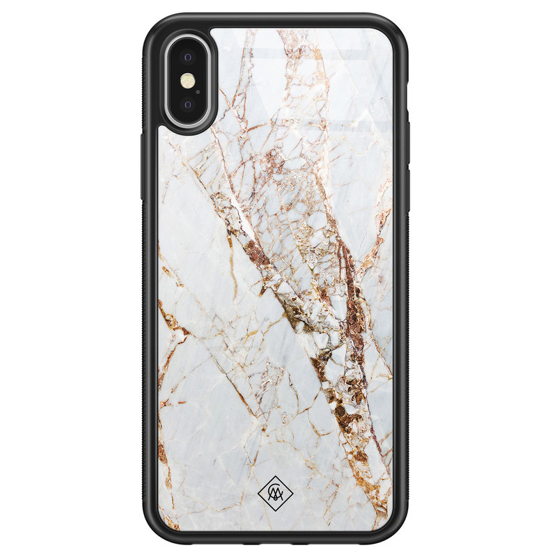 Casimoda iPhone X/XS glazen hardcase - Marmer goud