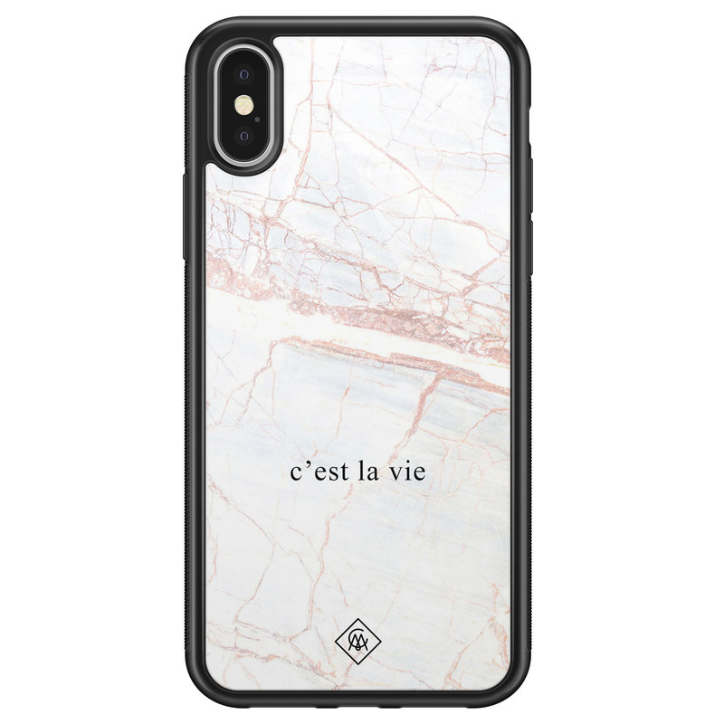 Casimoda iPhone X/XS glazen hardcase - C'est la vie