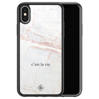 Casimoda iPhone X/XS glazen hardcase - C'est la vie