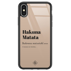 Casimoda iPhone X/XS glazen hardcase - Hakuna Matata