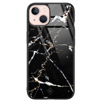 Casimoda iPhone 13 glazen hardcase - Marmer zwart