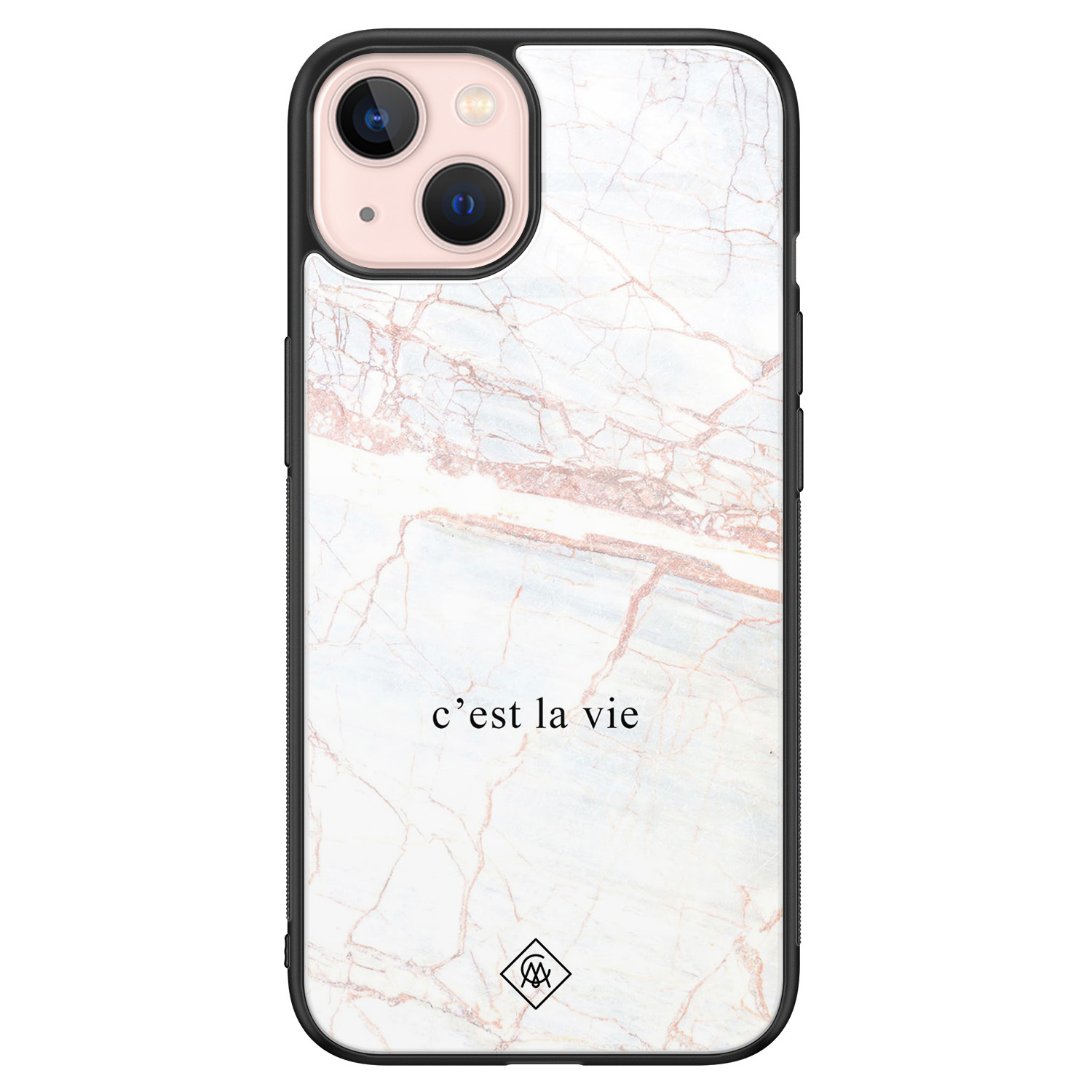 iPhone 13 glazen hardcase - C&apos;est la vie