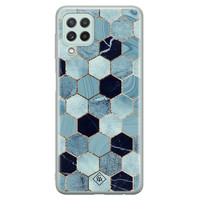 Casimoda Samsung Galaxy A22 4G siliconen hoesje - Blue cubes