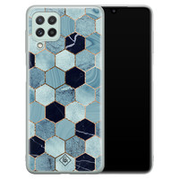 Casimoda Samsung Galaxy A22 4G siliconen hoesje - Blue cubes