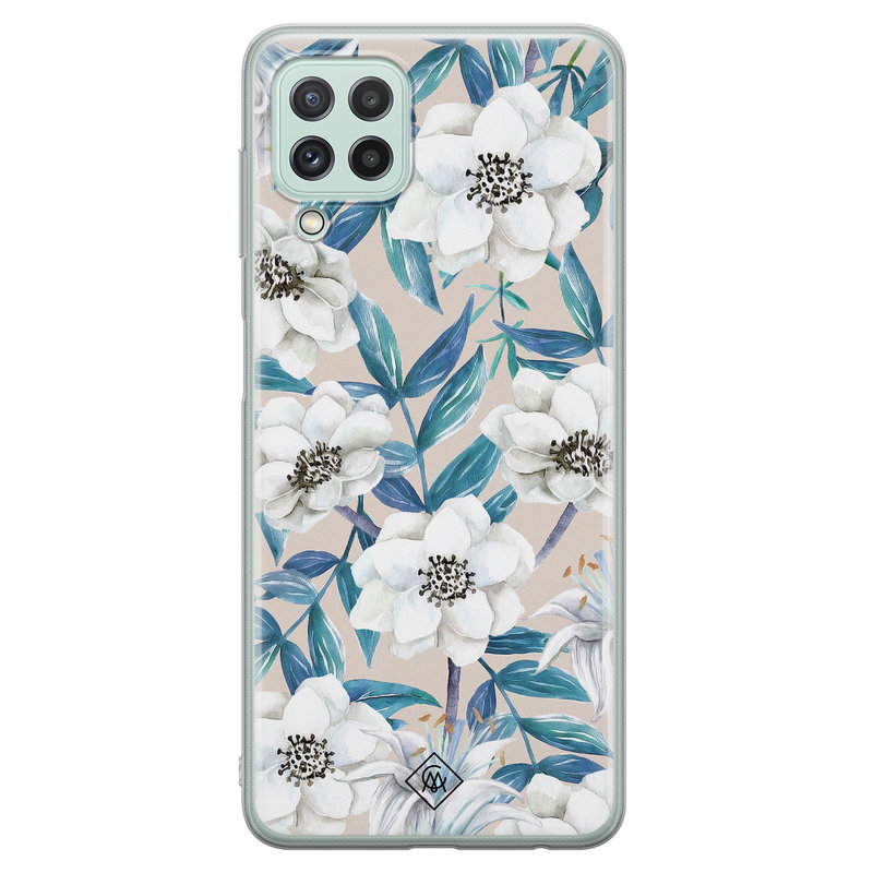 Casimoda Samsung Galaxy A22 4G siliconen hoesje - Touch of flowers