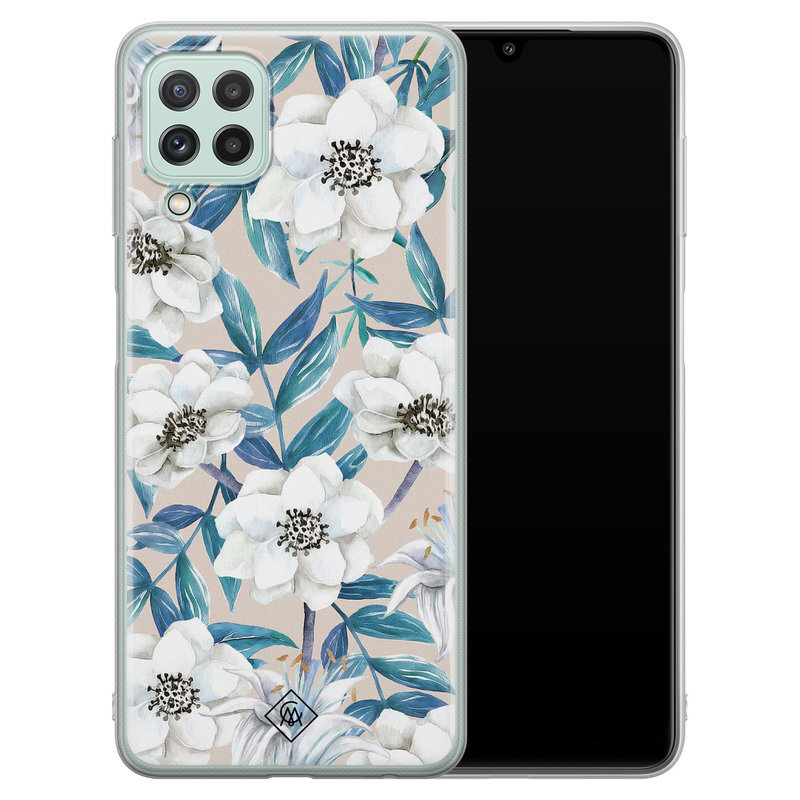 Casimoda Samsung Galaxy A22 4G siliconen hoesje - Touch of flowers