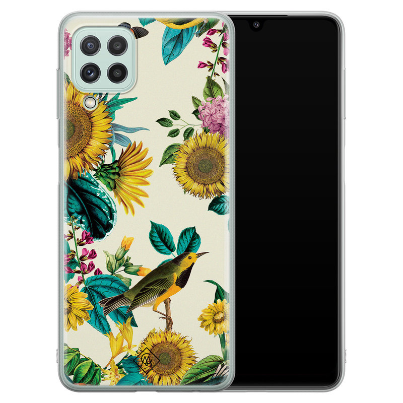 Casimoda Samsung Galaxy A22 4G siliconen hoesje - Sunflowers