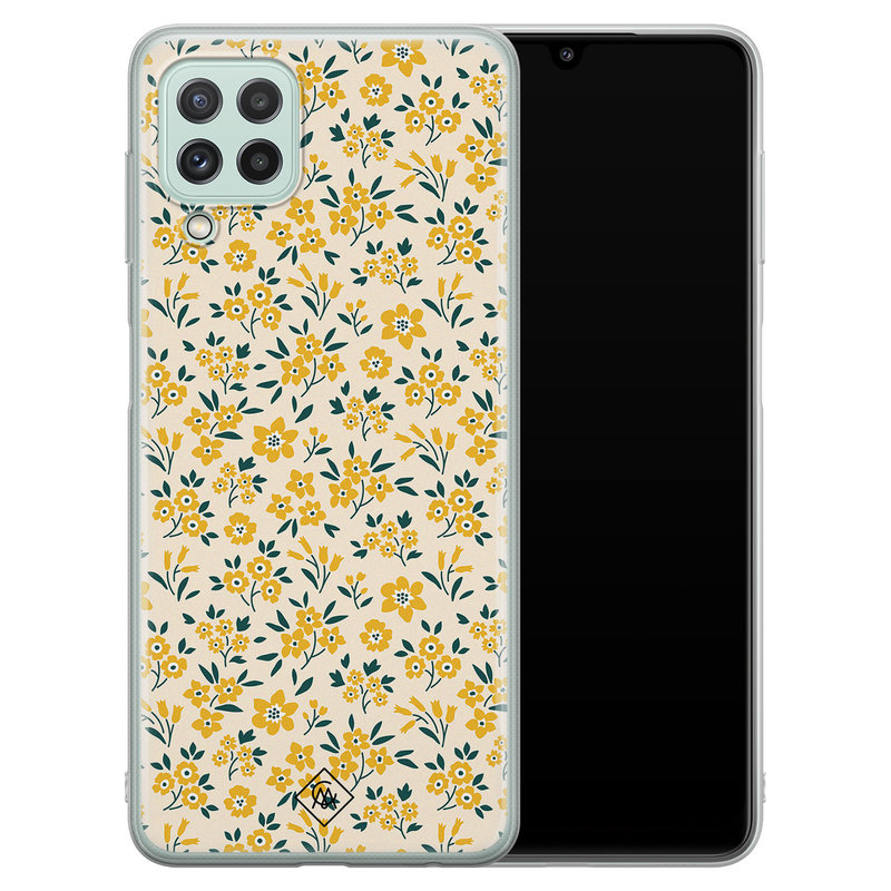 Casimoda Samsung Galaxy A22 4G siliconen hoesje - Yellow garden