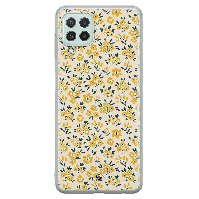 Casimoda Samsung Galaxy A22 4G siliconen hoesje - Yellow garden
