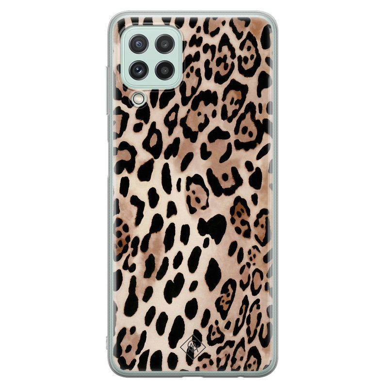 Casimoda Samsung Galaxy A22 4G siliconen hoesje - Golden wildcat