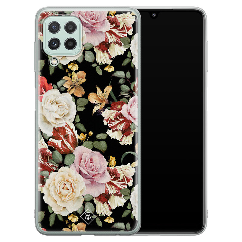 Casimoda Samsung Galaxy A22 4G siliconen hoesje - Flowerpower