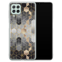 Casimoda Samsung Galaxy A22 4G siliconen hoesje - Grey cubes