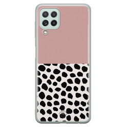 Casimoda Samsung Galaxy A22 4G siliconen hoesje - Pink dots