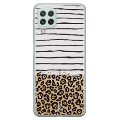 Casimoda Samsung Galaxy A22 4G siliconen hoesje - Leopard lines