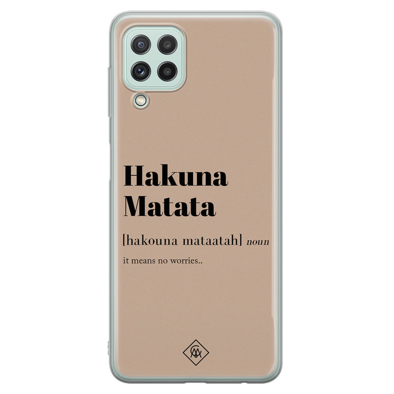 Casimoda Samsung Galaxy A22 4G siliconen hoesje - Hakuna matata