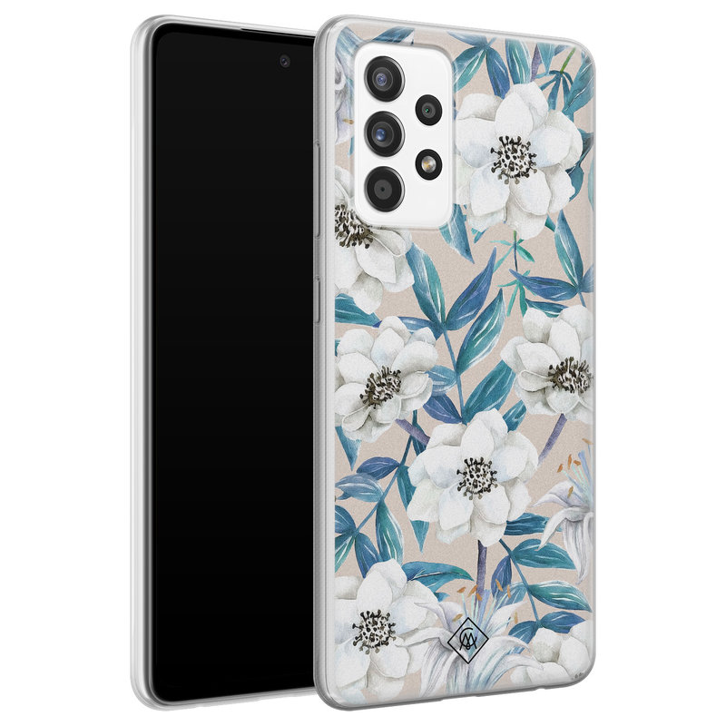 Casimoda Samsung Galaxy A52s siliconen hoesje - Touch of flowers