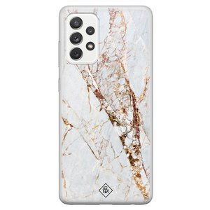 Casimoda Samsung Galaxy A52 siliconen hoesje - Marmer goud