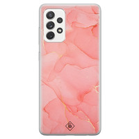 Casimoda Samsung Galaxy A52s siliconen hoesje - Marmer roze