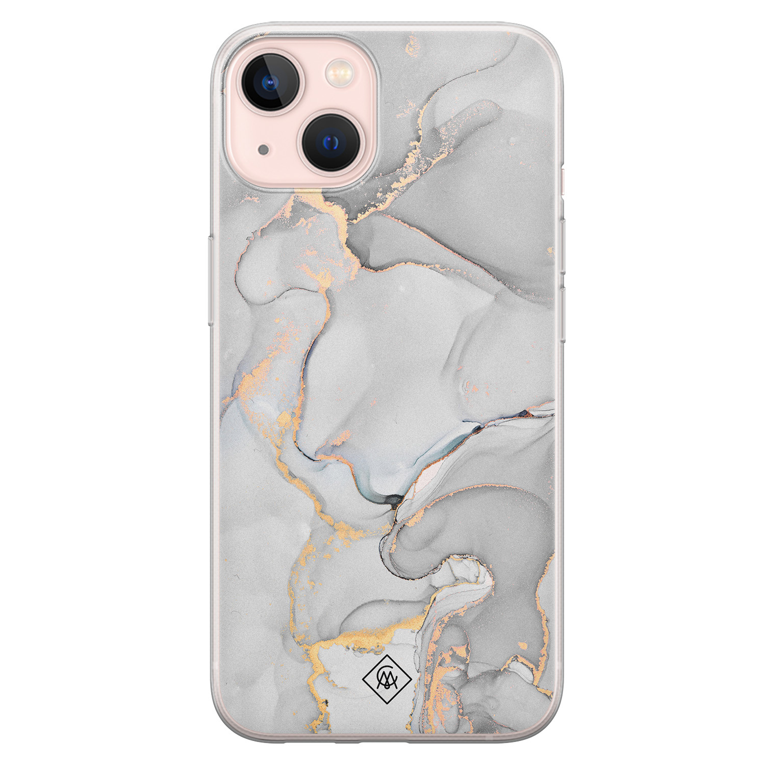 iPhone 13 siliconen hoesje Marmer grijs