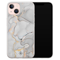 Casimoda iPhone 13 siliconen hoesje - Marmer grijs