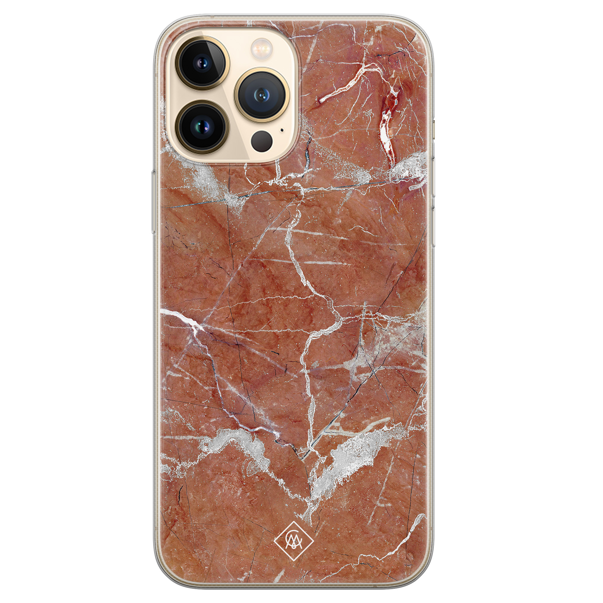iPhone 13 Pro Max siliconen hoesje Marble sunkissed