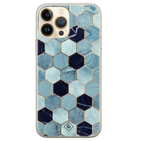 Casimoda iPhone 13 Pro Max siliconen hoesje - Blue cubes