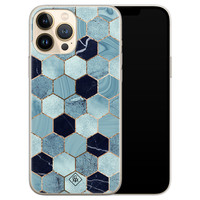 Casimoda iPhone 13 Pro Max siliconen hoesje - Blue cubes