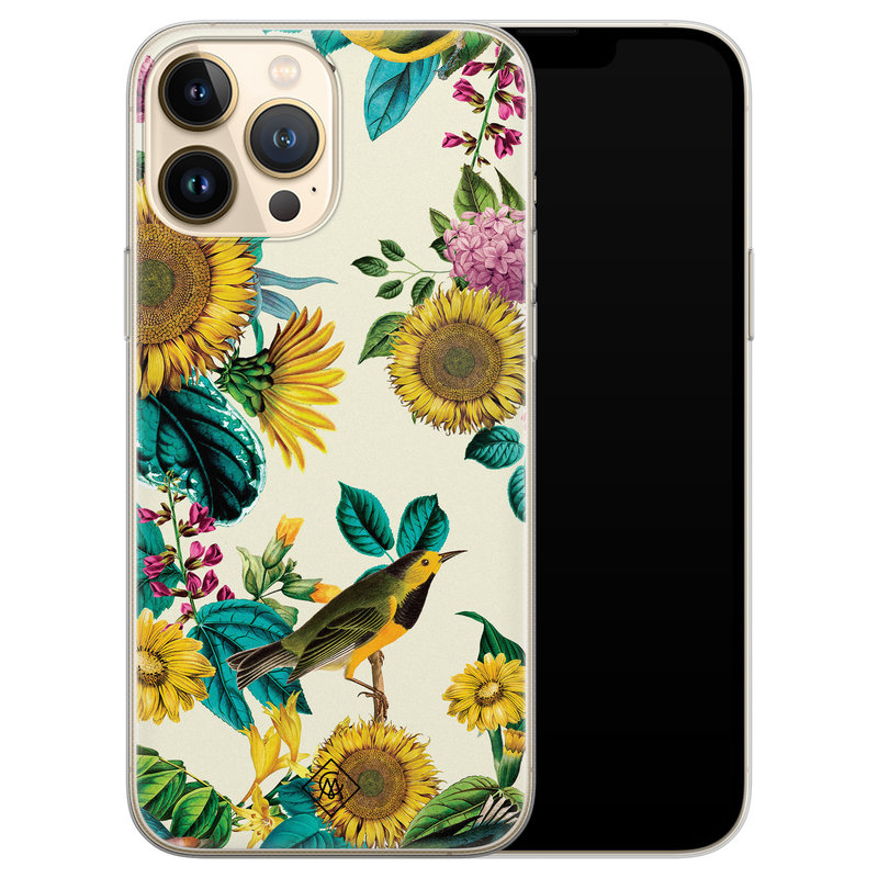 Casimoda iPhone 13 Pro Max siliconen hoesje - Sunflowers