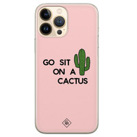 Casimoda iPhone 13 Pro Max siliconen hoesje - Go sit on a cactus