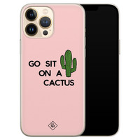 Casimoda iPhone 13 Pro Max siliconen hoesje - Go sit on a cactus