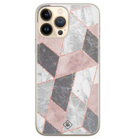 Casimoda iPhone 13 Pro Max siliconen hoesje - Stone grid