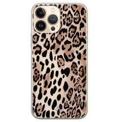 Casimoda iPhone 13 Pro Max siliconen hoesje - Golden wildcat