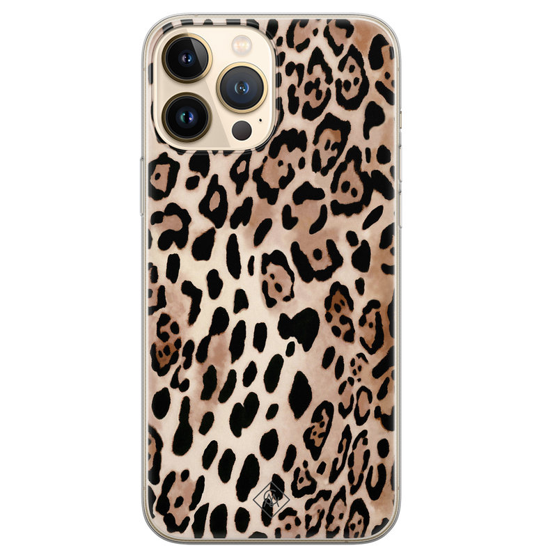 Casimoda iPhone 13 Pro Max siliconen hoesje - Golden wildcat