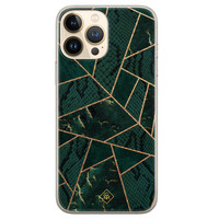 Casimoda iPhone 13 Pro Max siliconen hoesje - Abstract groen