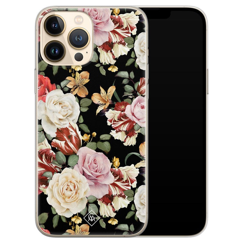 Casimoda iPhone 13 Pro Max siliconen hoesje - Flowerpower