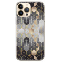 Casimoda iPhone 13 Pro Max siliconen hoesje - Grey cubes