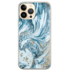 Casimoda iPhone 13 Pro Max siliconen hoesje - Marble sea