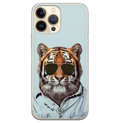 Casimoda iPhone 13 Pro Max siliconen hoesje - Tijger wild