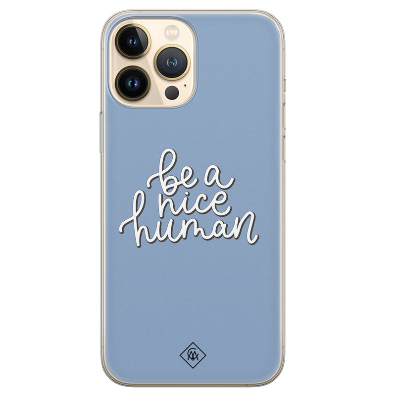 Casimoda iPhone 13 Pro Max siliconen hoesje - Be a nice human