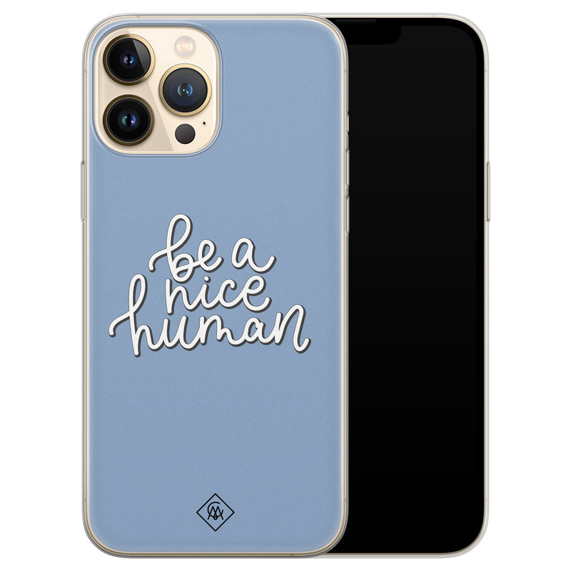 Casimoda iPhone 13 Pro Max siliconen hoesje - Be a nice human